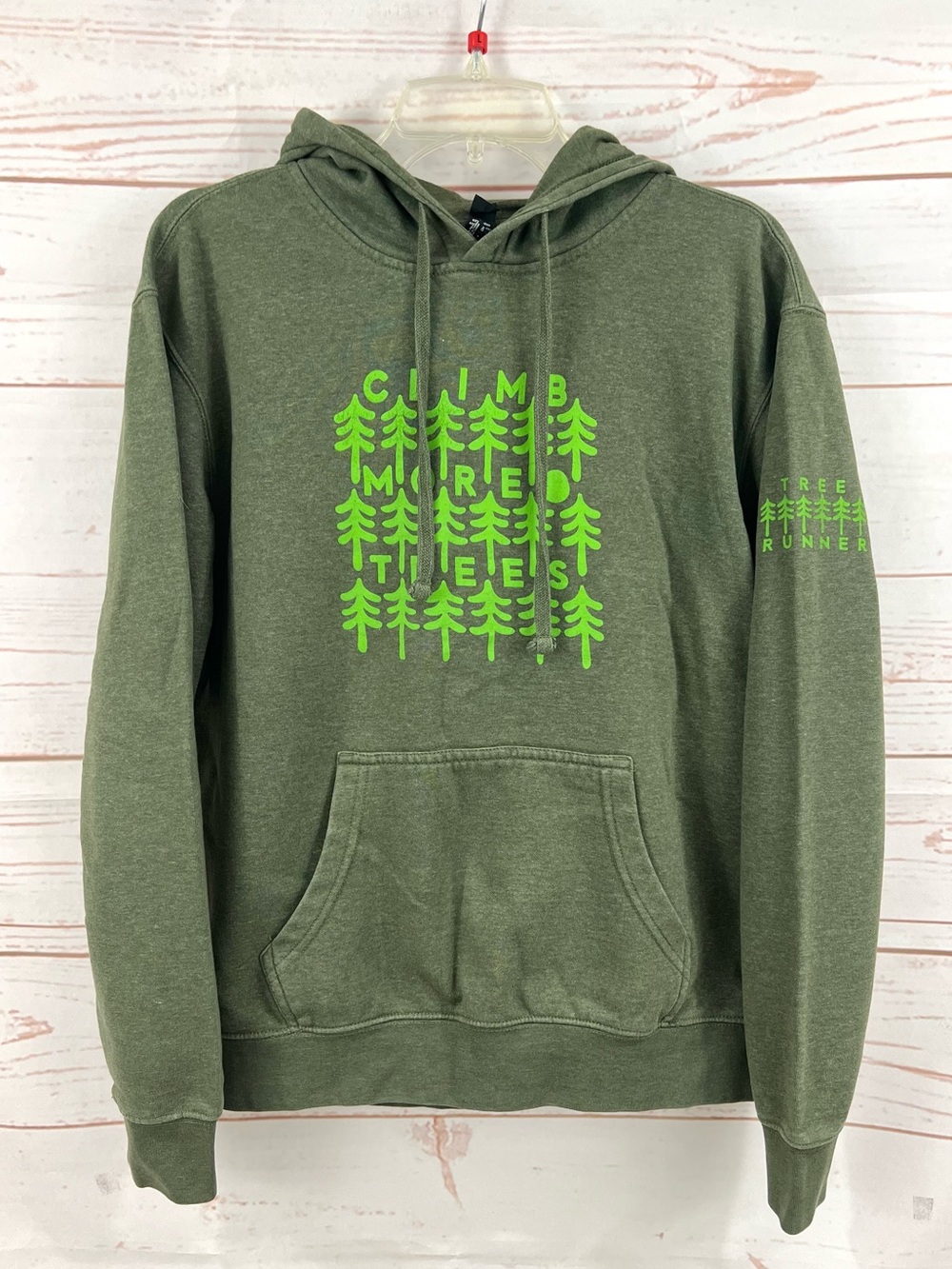 Climb More Trees Tree Runner Fleece Pullover Hoodie Sweatshirt